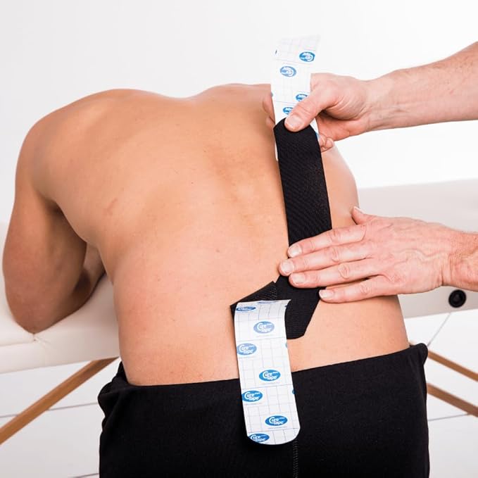 CureTape Sports | Kinesiology Tape for Muscle & Joint Pain | Elastic Therapeutic Tape | Waterproof Athletic Tape | Medical K Tape | 30% Stronger Adhesion | Black | 2inx16ft | (Pack of 1)