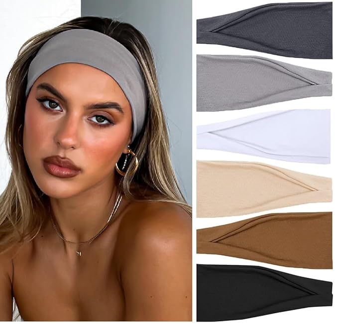 Headbands for Women Hair Bands for Women’s Hair Non Slip Women Thick Headband Stretchy Sweat Bands Headbands for Yoga Workout Every Day Basic Fashion Accessories