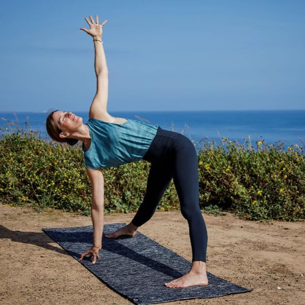 Manduka Shala Yoga Rug 71" - Outdoor Yoga & Meditation | Foldable & Machine Washable | Natural Cotton | Handmade | 71 x 26 inches | Indugle