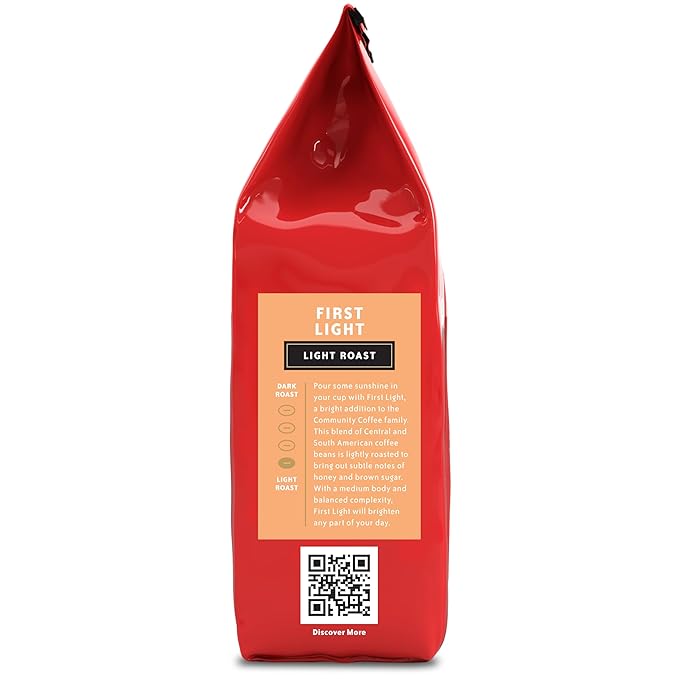 Community Coffee First Light Blend, 72 Ounces Light Roast Ground Coffee, 12 Ounce (Pack of 6)