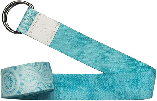 yogadesignlab YOGA DESIGN LAB | The Yoga Strap | Luxurious, Extra Long, Super Soft, Eco Printed | Studio Quality, Adjustable | Safely Stretch Further and Hold Longer | 8 ft Long