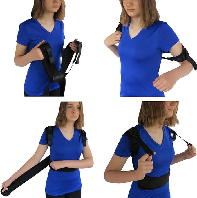 ComfyMed® Posture Corrector Clavicle Support Brace CM-PB16 Medical Device to Improve Bad Posture, Thoracic Kyphosis, Shoulder Alignment, Upper Back Pain Relief for Men and Women (REG 29" to 40" Chest)
