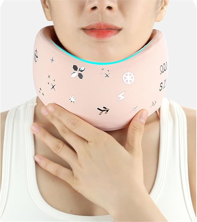 Neck Brace, Soft Memory Foam Cervical Collar Universal Neck Support Brace for Sleeping, Portable Neck Traction Equipment Forward Head Neck Posture Corrector for Women Men Spine Pressure (Yellow)