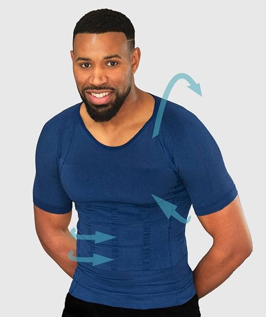 Men's Posture Corrector T-shirt | Anti Back Pain | Straightens Back and Shoulders | Compression | Undershirt | Short sleeves