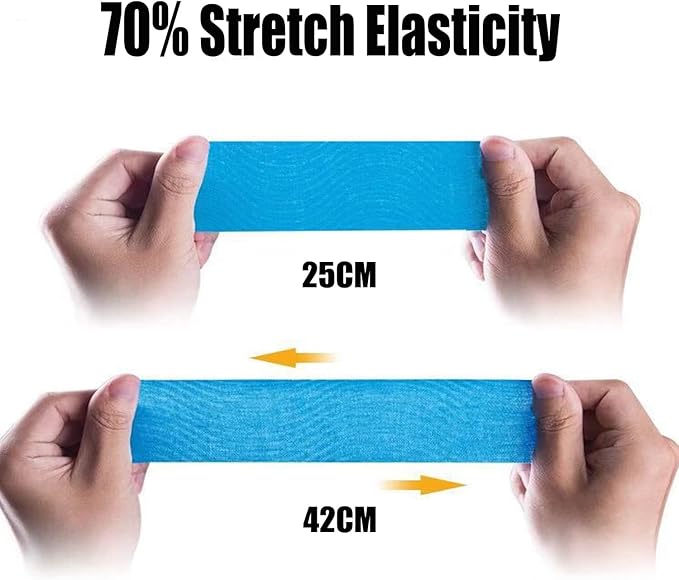 Kinesiology Tape Pro Athletic Sports (3 Rolls,60 Precut Strips) Waterproof Breathable Latex Free Tape for Ankle Wrists Knees Elastic Running Tennis Swimming Football Sports Activities Tapes Black