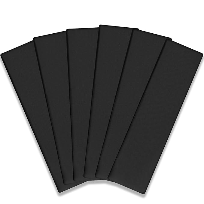 IVARYSS Workout Headbands for Women Non Slip, Premium Stretchy Soft Fabric Head Bands for Women's Hair, Wear for Yoga, Running, Sport, 6 Pack, Black