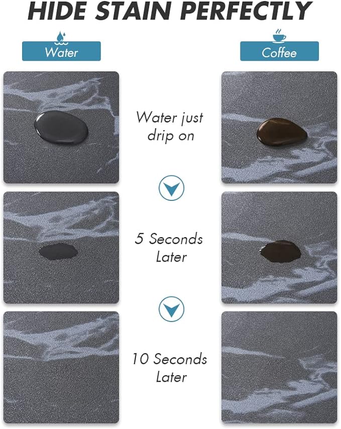 AMOAMI-Coffee Mat Hide Stain Rubber Backed Absorbent Dish Drying Mat for Kitchen Counter-Coffee Bar Accessories Fit Under Maker Machine Pot Espresso Machine Dish Rack
