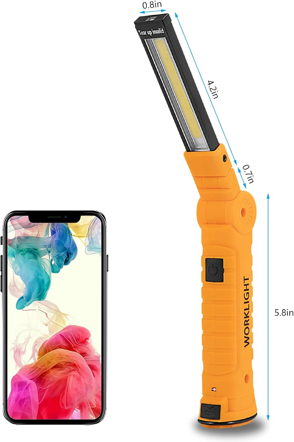 3 Pack Rechargeable LED Work Lights with Magnetic Base and 360° Rotation, 5 Modes for BBQ, Camping, Reading, and Car Repair