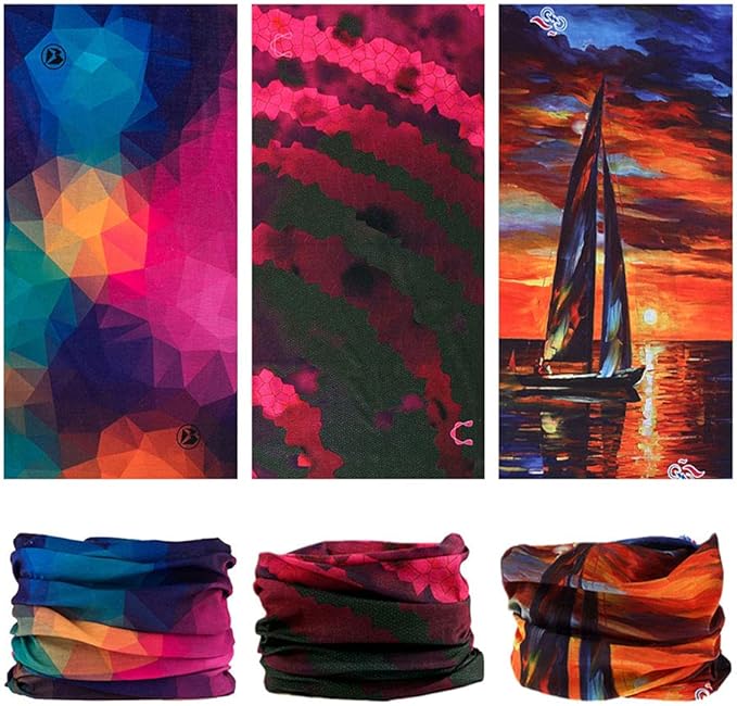 Headband Neck Gaiter Head Wrap Headwear Face Mask Magic Scarf Bandana for Men and Women