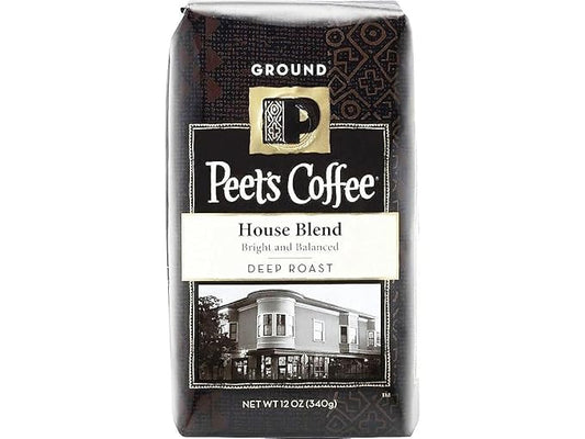 Peet's Coffee, Dark Roast Ground Coffee - House Blend 12 Ounce Bag