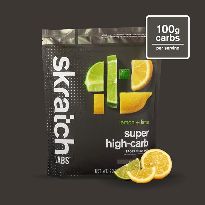 Skratch Labs Super High-Carb Hydration Powder | Carbohydrate Powder with Cluster Dextrin and Electrolytes | Endurance Energy Drink | Lemon - Lime (840 Grams) | Non-GMO, Gluten Free, Vegan, Kosher