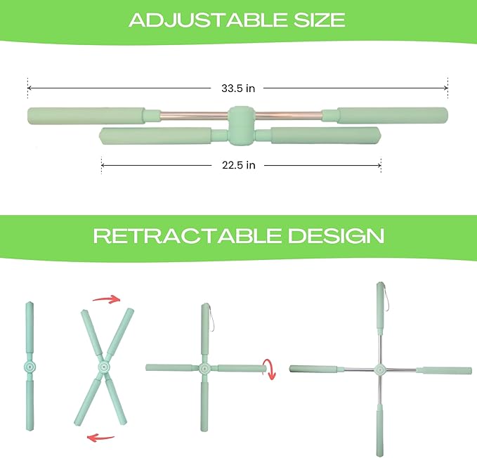 Posture Corrector Yoga Cross Stick - Back Pain Relief for Men Women - Stretcher and Straightener for Upper and Lower Back - Stretch Pole - Neck Hump Equipment bar Device Brace