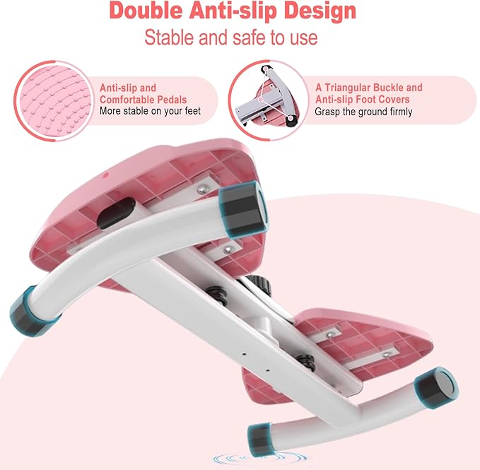 HOTSWEAT Waist Twister, Exercise Twist Boards Twisting Waist Machine for Women Belly Fat, Noiseless Ab Twister Machine with Resistance Bands, Waist Sculptor for Home Gym