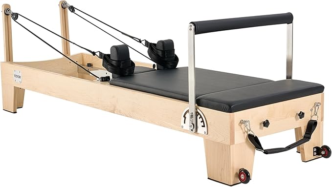 VEVOR Pilates Reformer Machine, Pilates Workout Equipment for Home Gym Studio Use, Pilates Bed with Dual Resistance- Spring & Cord, Reformer Set, Up to 400 LBS