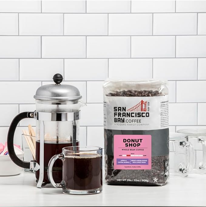 San Francisco Bay Whole Bean Coffee - Donut Shop (2lb Bag), Medium Light Roast