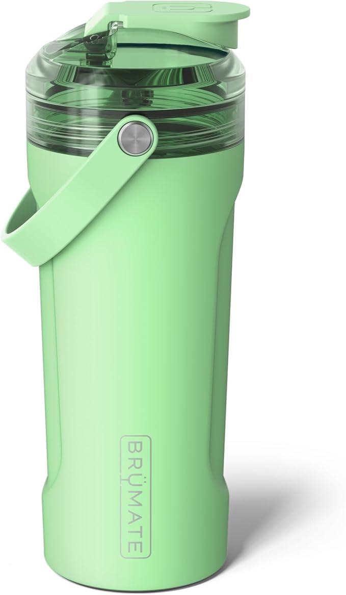 BrüMate MultiShaker Blender Shaker Bottle | 100% Leakproof Insulated Stainless Steel | Pre Workout and Protein Shaker Bottle for the Gym | 26oz (Kiwi)