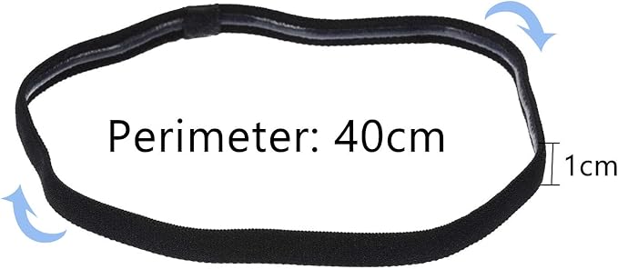Sumind 4 Pieces Thick Non-Slip Elastic Sport Headbands Football Hair Headbands for Women and Men (Black, Gray