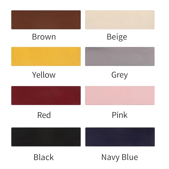 8 Pack Sport Headbands for Women, Elastic Soft Fabric Non-Slip Hair Bands Hair Warp for Daily Workout Yoga Running Sports, Combo 7