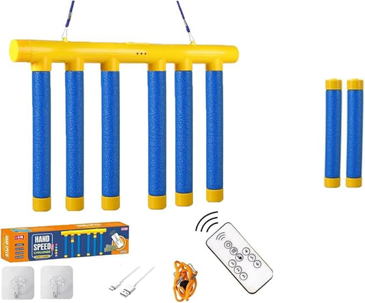 Catch Stick Reflex Game,Reflex Challenge,Reflex Falling Sticks,Catch The Stick Game Reaction Training Toy,Adjustable Speed Hand Eye Coordination Training Toy