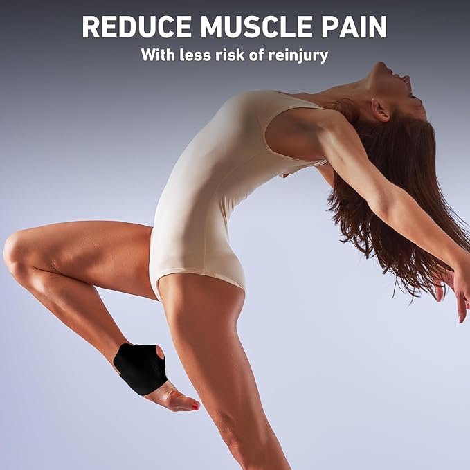 Kinesiology Tape for Ankle, KTQUICK 12 Count Ankle Tape Precut, Original Cotton Waterproof & Breathable, Enhance Elastic Kinesiology Athletic Tape for Ankle Support and Muscle to More Sports (Black)