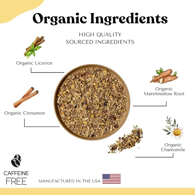 Digestive Tea – Leaky Gut Blend by AutoimmuniTea – Overall Digestive Support, and Stomach Sooth, Made of Organic Marshmallow root and Licorice Root, Cinnamon and Chamomile, IBS AIP Diet – 15 Tea Bags