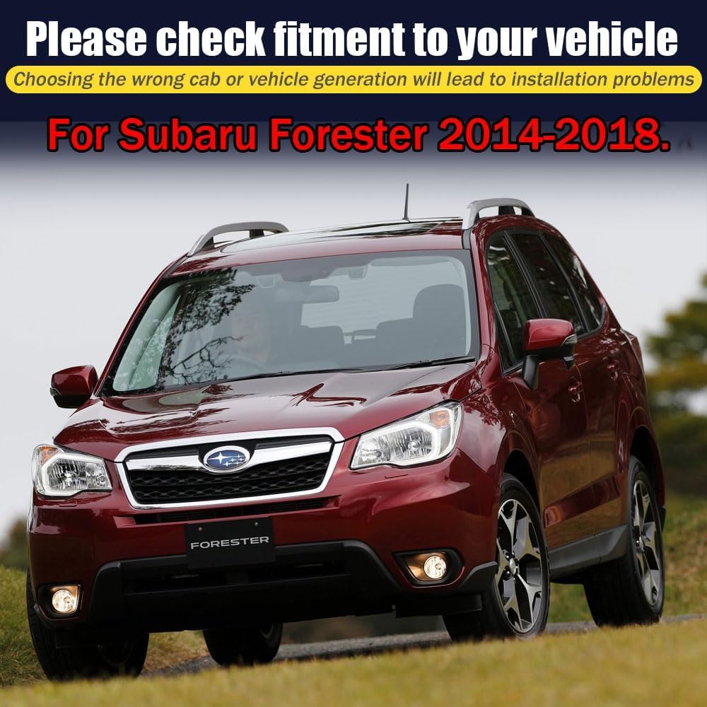 Rain Guards for Forester 2014-2018, Tape-on Side Window Deflectors for Subaru Forester, Window Visors for Subaru Cars, Car Accessories 4 Rain Guards & 2 Car Coasters