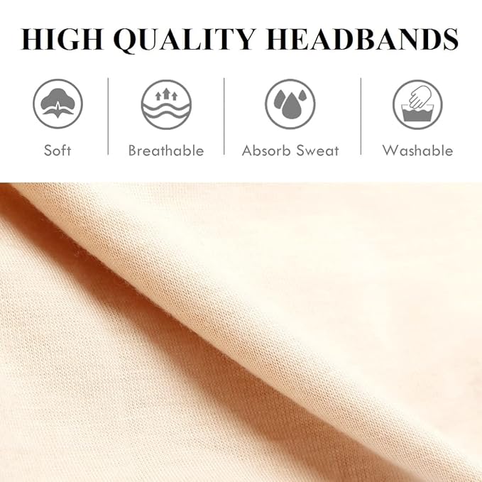 Huachi Workout Headbands for Women Wide Hair Headbands Yoga Sports Running Hair Bands Non Slip. Super Soft & Stretch Head Bands