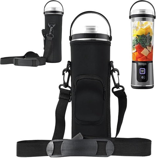 Storage Bag for Ninja Portable Blender Dust Cover Sleeve with Adjustable Shoulder for Ninja BC151NV/BC51NV/BC151BK/BC151CR/BC151EM/ BC151PR/BC151WH/BC155PS Blast Portable Blender (Black)
