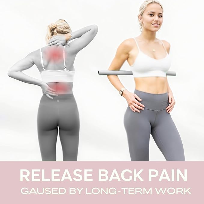 Posture Corrector Yoga Cross Stick -Yoga Stick Posture Corrector- Back Pain Relief for Men Women - Stretcher and Straightener for Upper and Lower Back -Back Straightener Posture Corrector