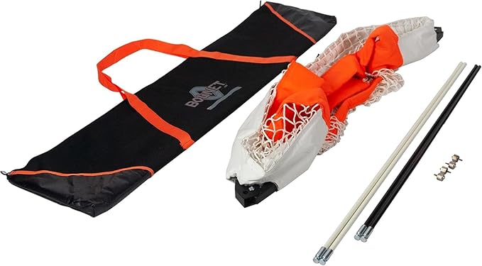 Bownet Portable Street Hockey Net with Padded Posts, Ground Frame, and Carrying Bag (4'6" x 3'6")