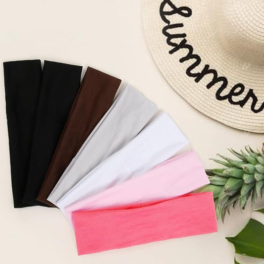Tobeffect Headbands for Women Non Slip Trendy Womens Headbands Elastic Hair Bands for Women's Hair 7PCS