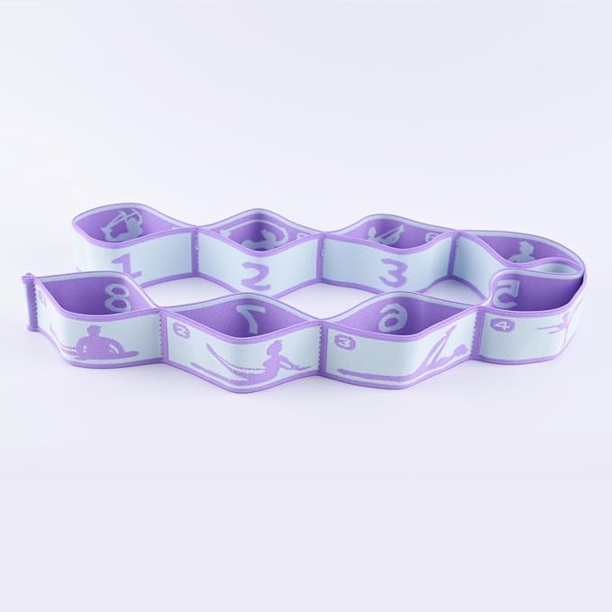 Elastic Yoga Stretching Strap with Loops, CEILIWEN Stretch Straps For Physical Therapy, Pilates Stretch Band, Elastic Exercise Bands, Leg Stretching Strap, Stretch Resistance Bands For Exercise