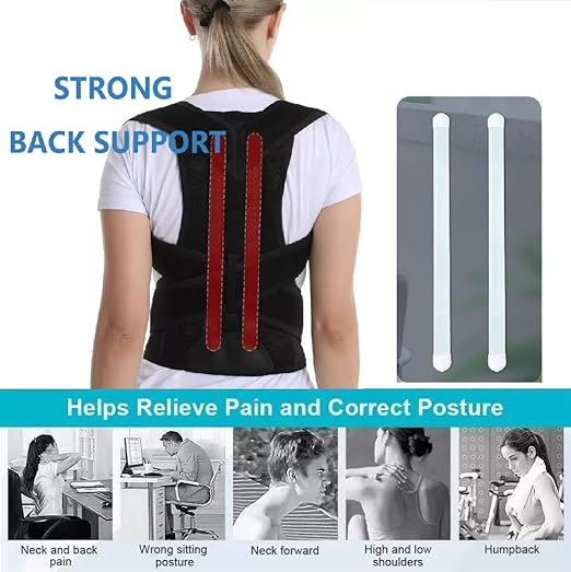 Posture Corrector for Women and Men, Upgraded Full Back Brace Support, Adjustable Shoulder Straightener for Improving Back Posture(L, 35.5"-41.5" Waist)