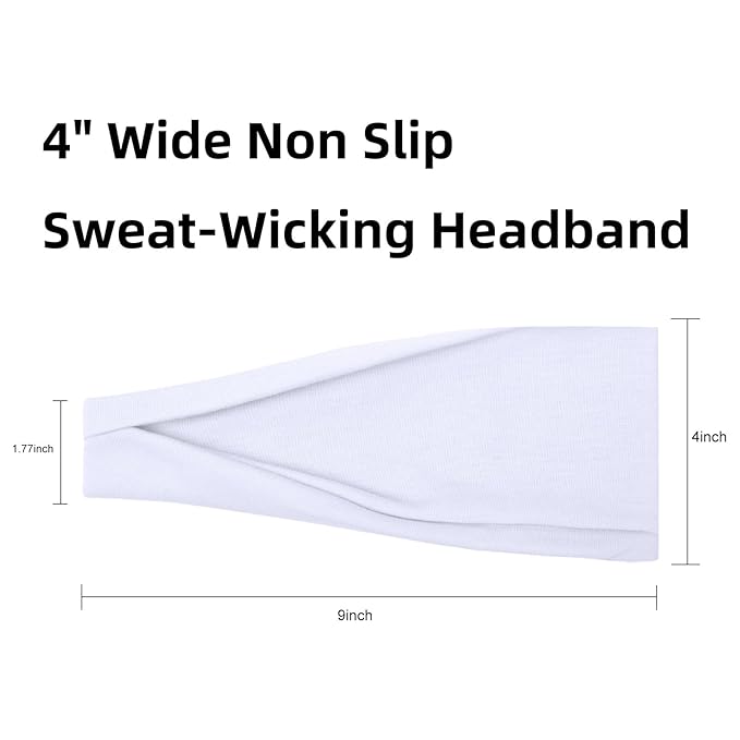 Trendy Floral Headbands for Women - Non-Slip Stretchy Sweat Bands for Yoga, Workout, and Everyday Fashion Hair Accessories