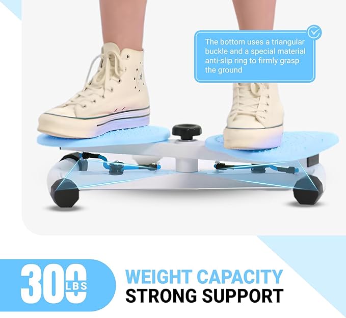 Waist Twister Ab Machine with 300 lbs Weight Capacity Anti-slip twist board Noiseless Home Gym Exercise Equipment for Women Men