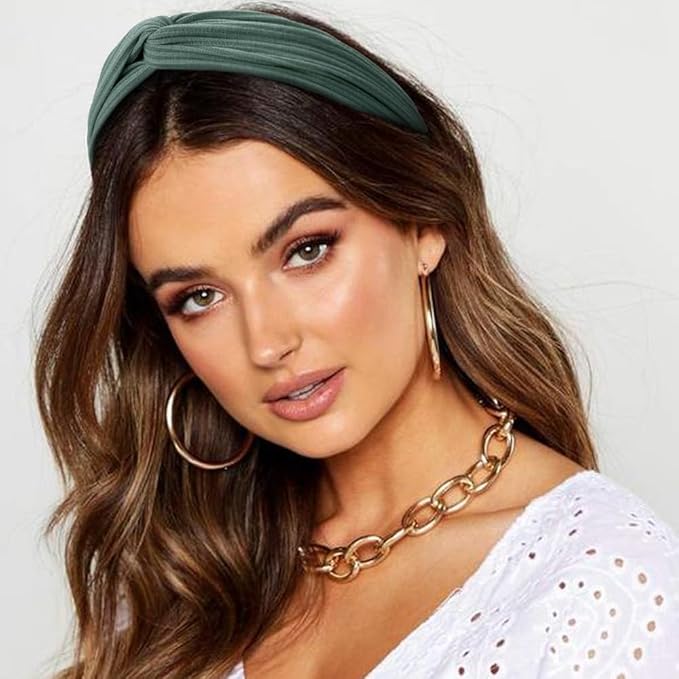 DRESHOW 8 Pack Headbands for Women Criss Cross Vintage Head Wrap Boho Headband Twisted Elastic Hair Accessories