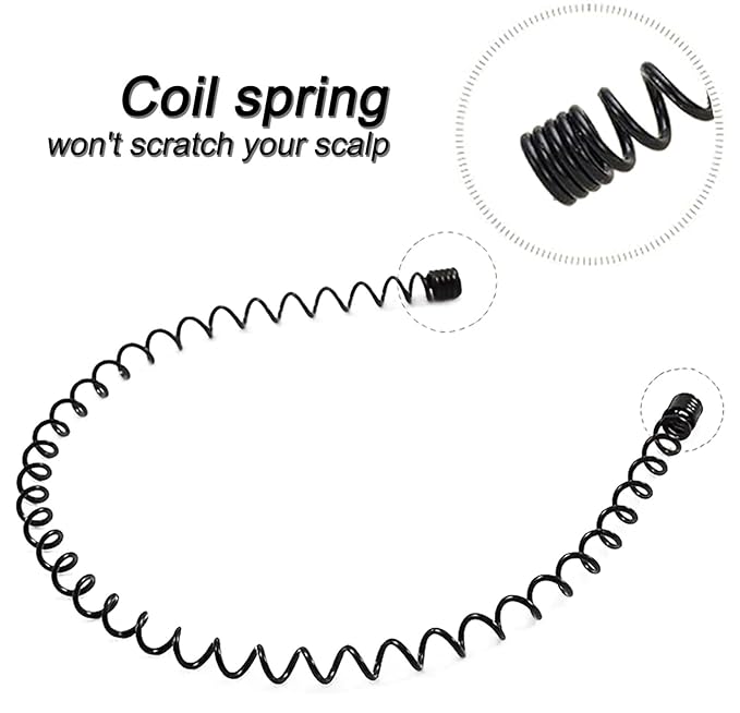 Mens Metal Headband, Unisex Black Hair Bands, Stylish Design Metal Thin Headbands for Men, Adjustable for Outdoor Sports And Daily Wear. (3 Pcs)