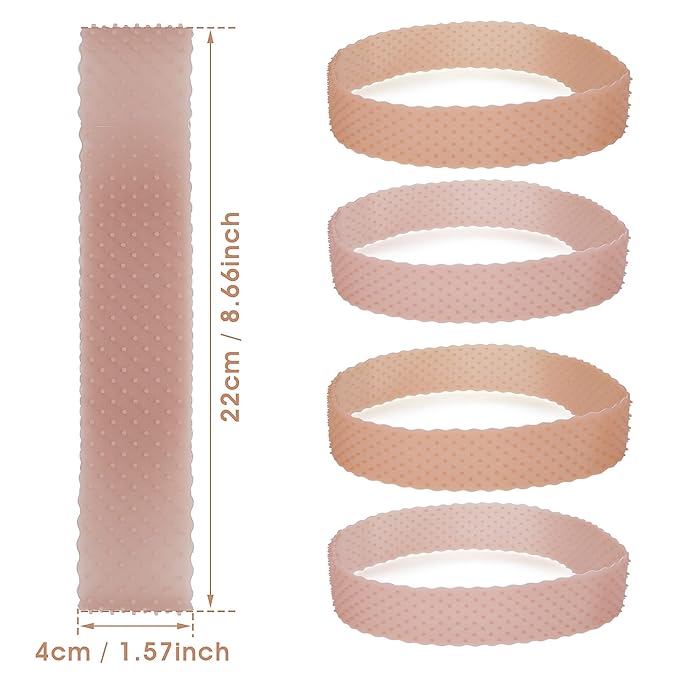 Molain Silicone Wig Grip Band 4Pcs Adjustable Wig Fix Headband Non-slip Elastic Wig Gripper Women Men Wig Bands Sweat-proof Hold Wig Cap Hairband