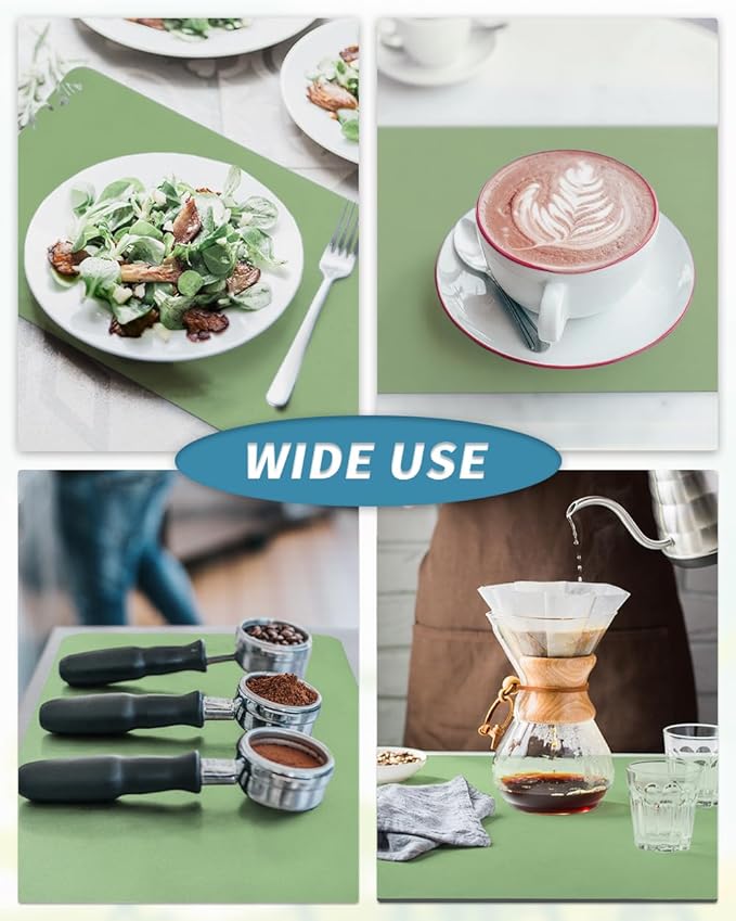 AMOAMI Coffee Mat - Hide Stain Rubber Backed Absorbent Dish Drying Mat for Kitchen Counter - Fits Under Coffee Maker or Machine