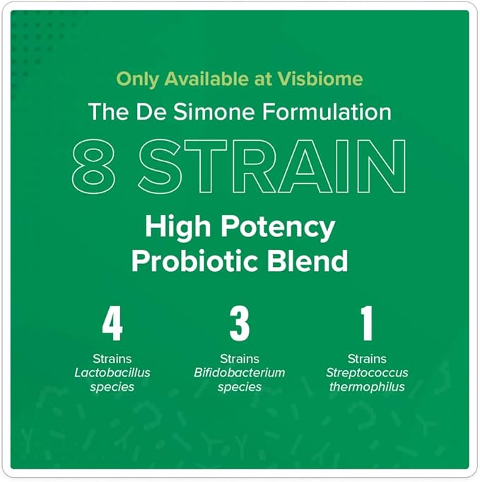Visbiome® Advanced GI Care - High Potency Probiotic - 450 Billion CFU Live Probiotics, Original De Simone Formulation, 60 Packets of Unflavored Powder.