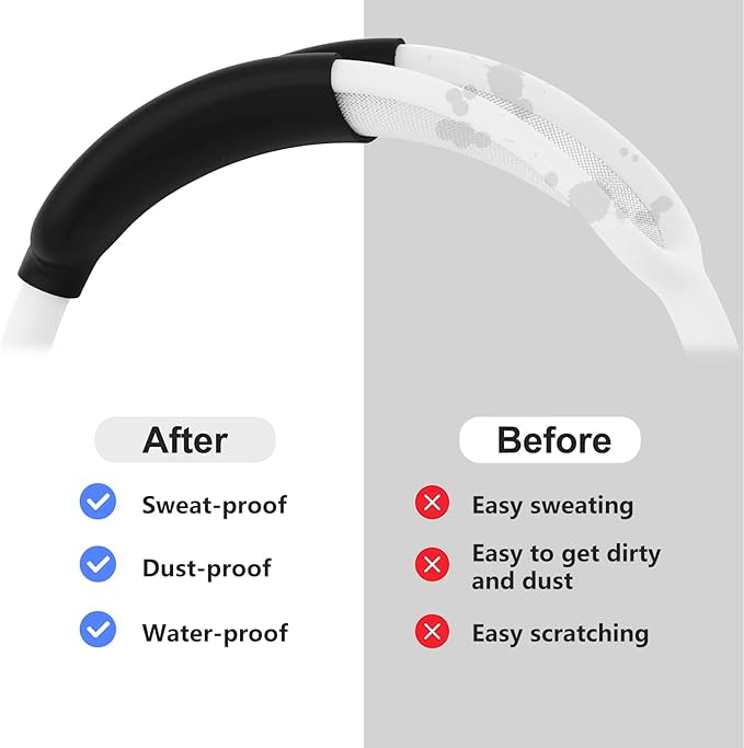 for AirPods Max Case Headband Case Cover,Headband Cover Protector,Soft Silicon No-Yellow Sweatproof Washable Cushion/Top Pad Protector Sleeve Cover for Airpods Max Accessories-Clear White