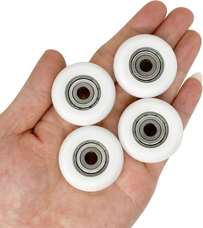 Upgraded Set of 4 Rollers Kit Replacement for Total Gym Wheels/Rollers, Fits for Gym Models 2000, 3000, Some 3000 XL, and a Few Very Early XL (White)