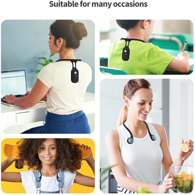 Intelligent Posture Corrector and Trainer for Back, Hanging Neck Posture Trainer Rechargeable Silicone Automatic Induction Posture Corrector