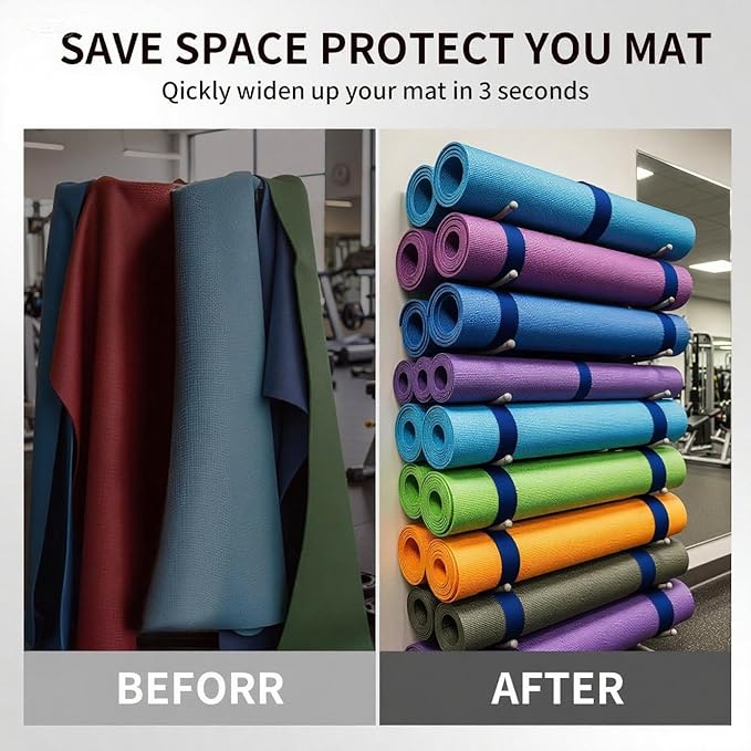 25" Yoga Mat Strap | Slap Band Holder for Carrying and Storage Mats | Rolled Scrunchie Yoga Essential Accessory