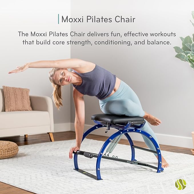 Moxxi Pilates Chair, Exercise Chair with Resistance Bands, Workout Equipment for Home Gym, Up to 250 lb Weight Capacity