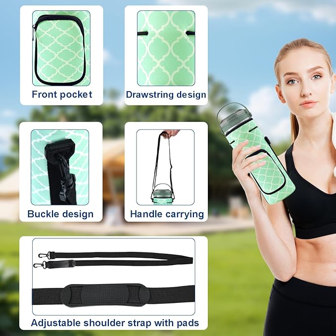 Storage Sleeve Bag for Ninja Blast Portable Blender with Shoulder Strap and Accessory Pocket Compatible with Ninja BC151NV/BC51NV/BC151BK/BC151CR/BC151EM/BC151PR/BC151WH Blast Portable Blender (Green)