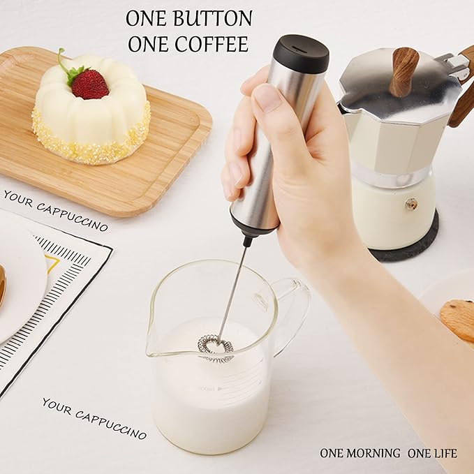 Handheld Coffee Frother,USB-Rechargeable Hand Frother,Adjustable Handheld Milk Frother for Cappuccinos, Hot Chocolate, Milkshakes, Egg Mix