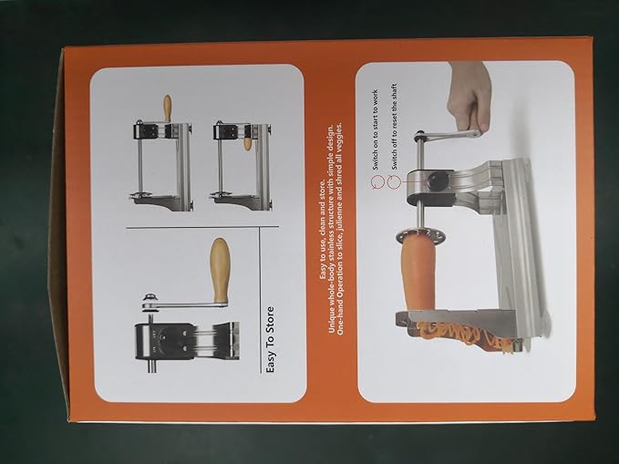 WellToBe 6-Blade Vegetable Spiralizer Spiral Slicer Veggie Pasta Spaghetti Maker for Healthy Low Carb/Paleo/Gluten - 304 Food Stainless Steel Body