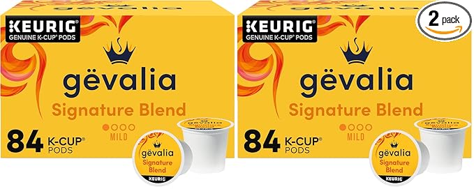 Gevalia Signature Blend Mild Light Roast K-Cup Coffee Pods (84 ct Box) (Pack of 2)