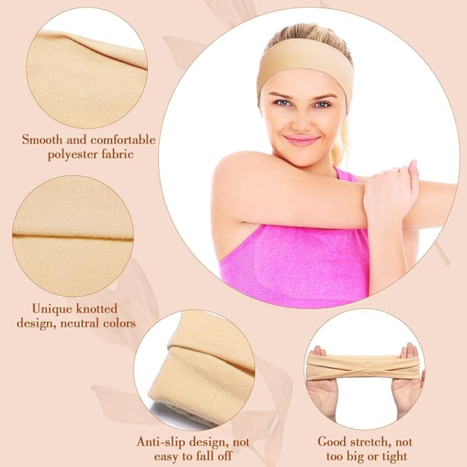 Headbands for Women, 8 Pack Wide Stretchy Headbands for Women Daily Use Sport Yoga Running